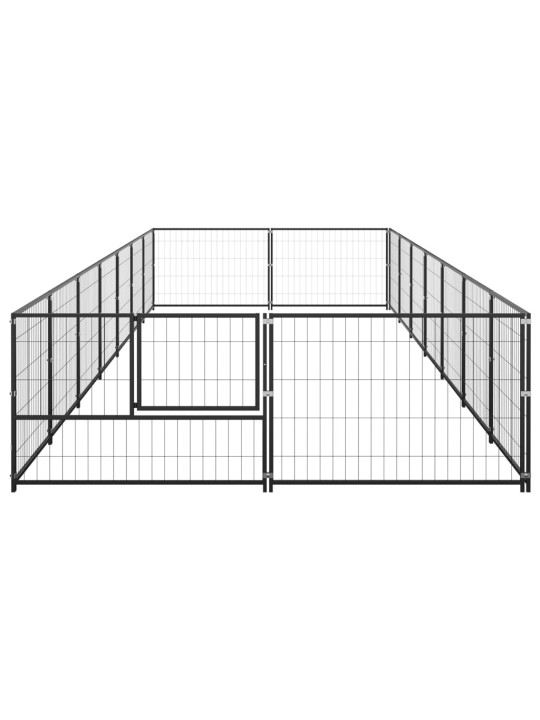 Voljeras šunims, juodos spalvos, 14m², plienas
