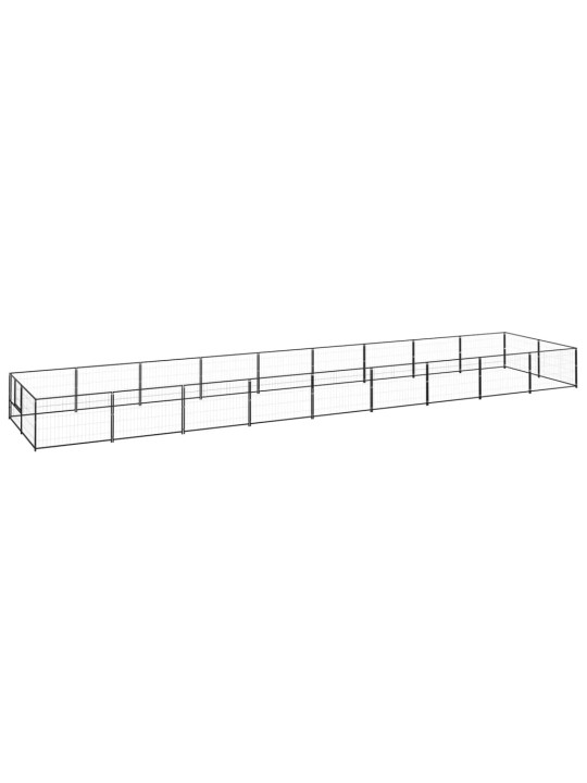 Voljeras šunims, juodos spalvos, 18m², plienas