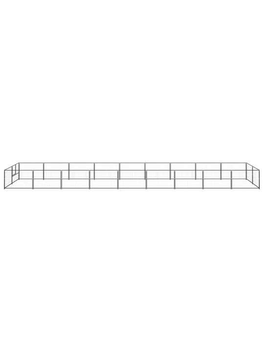 Voljeras šunims, juodos spalvos, 18m², plienas