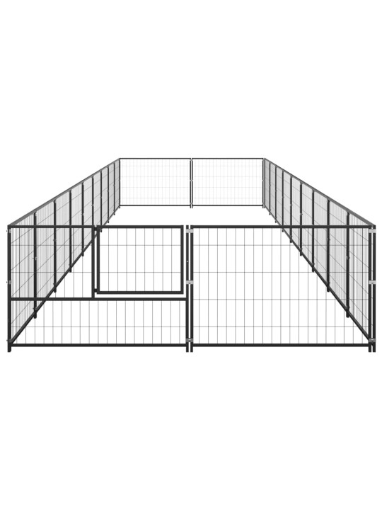 Voljeras šunims, juodos spalvos, 18m², plienas
