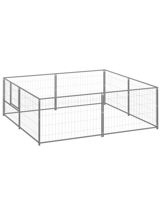 Voljeras šunims, sidabrinės spalvos, 4m², plienas