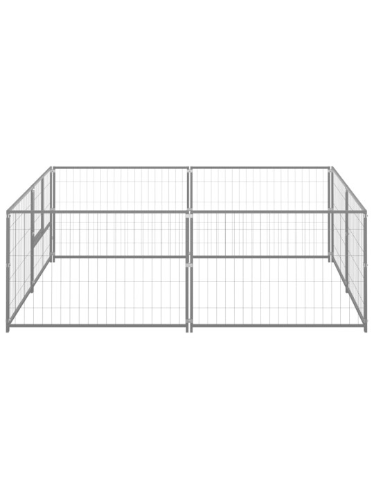 Voljeras šunims, sidabrinės spalvos, 4m², plienas
