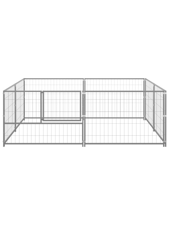 Voljeras šunims, sidabrinės spalvos, 4m², plienas