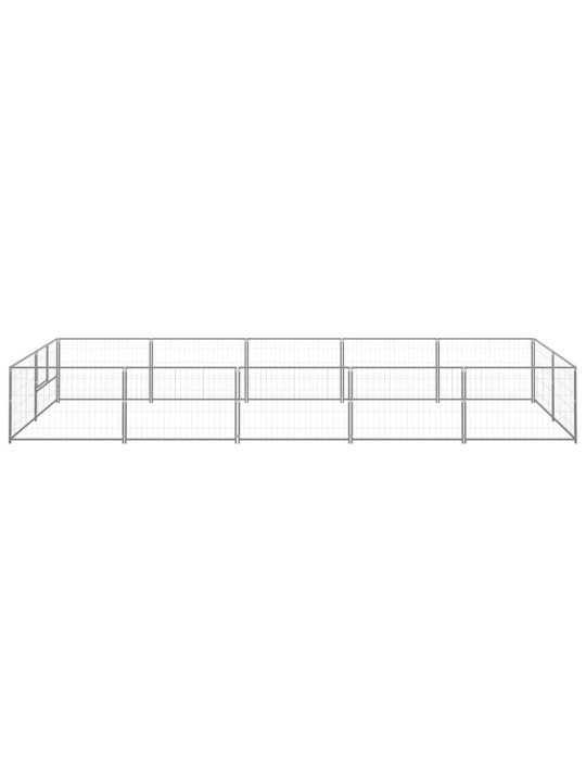 Voljeras šunims, sidabrinės spalvos, 10m², plienas