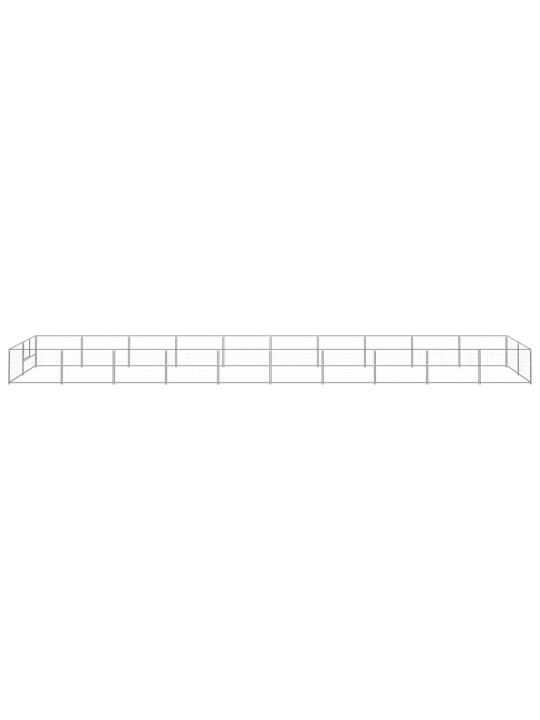 Voljeras šunims, sidabrinės spalvos, 20m², plienas