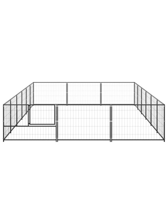 Voljeras šunims, juodos spalvos, 18m², plienas
