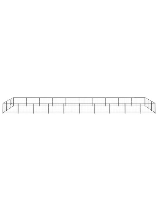 Voljeras šunims, juodos spalvos, 30m², plienas