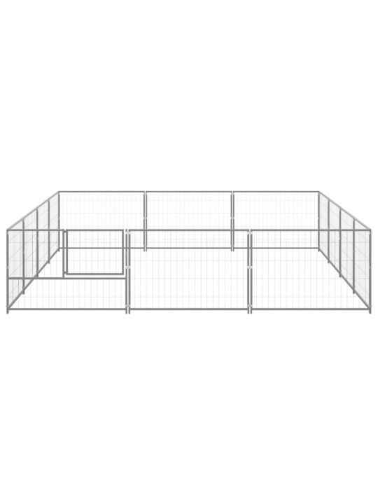 Voljeras šunims, sidabrinės spalvos, 12m², plienas