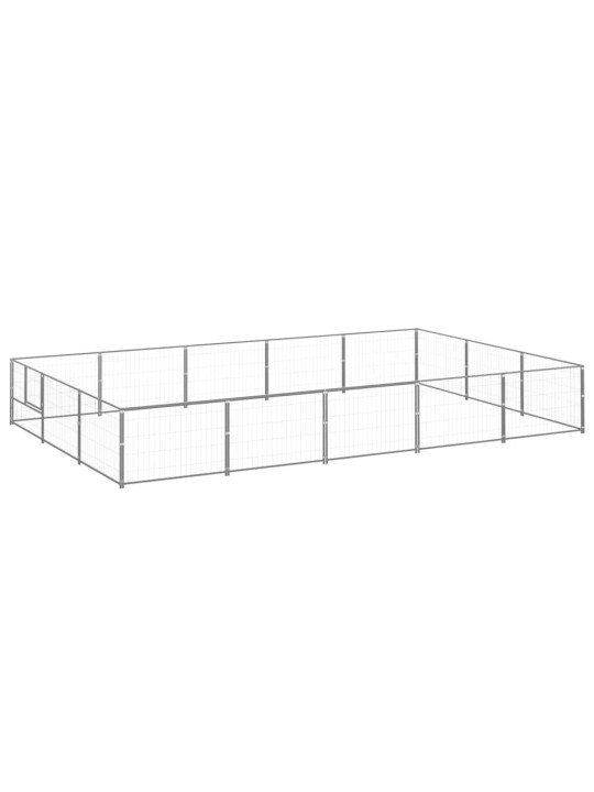 Voljeras šunims, sidabrinės spalvos, 15m², plienas