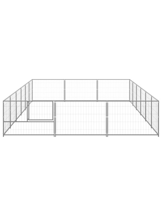 Voljeras šunims, sidabrinės spalvos, 18m², plienas