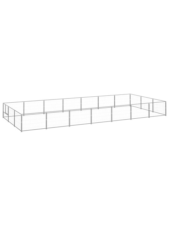 Voljeras šunims, sidabrinės spalvos, 21m², plienas