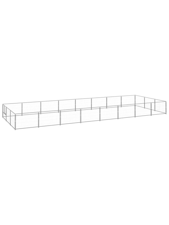 Voljeras šunims, sidabrinės spalvos, 24m², plienas