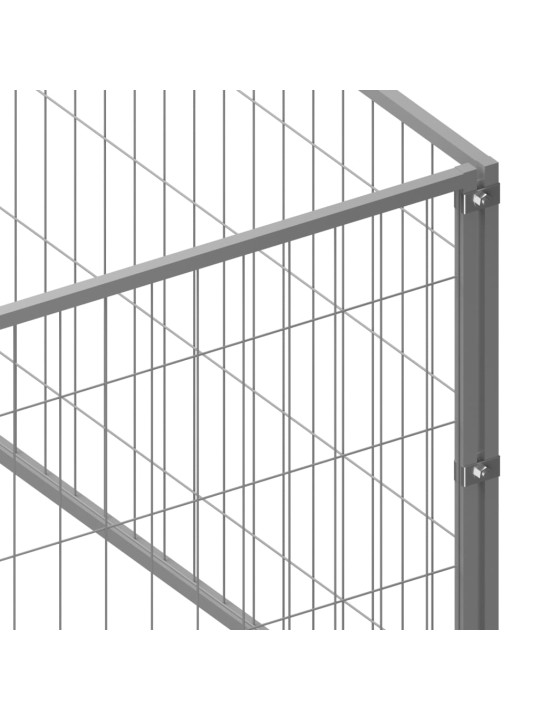 Voljeras šunims, sidabrinės spalvos, 30m², plienas