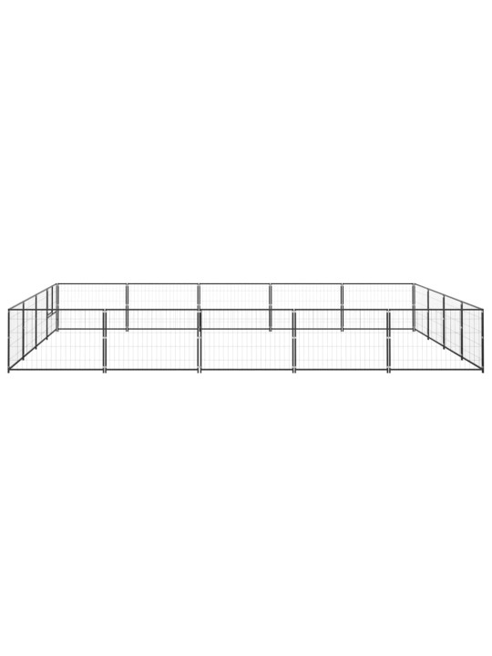 Voljeras šunims, juodos spalvos, 20m², plienas