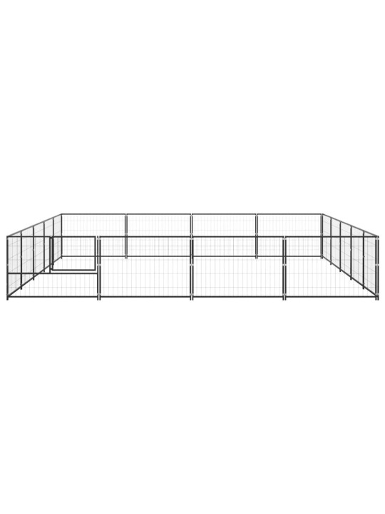 Voljeras šunims, juodos spalvos, 20m², plienas