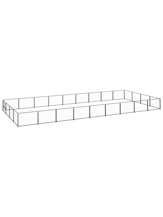 Voljeras šunims, juodos spalvos, 36m², plienas