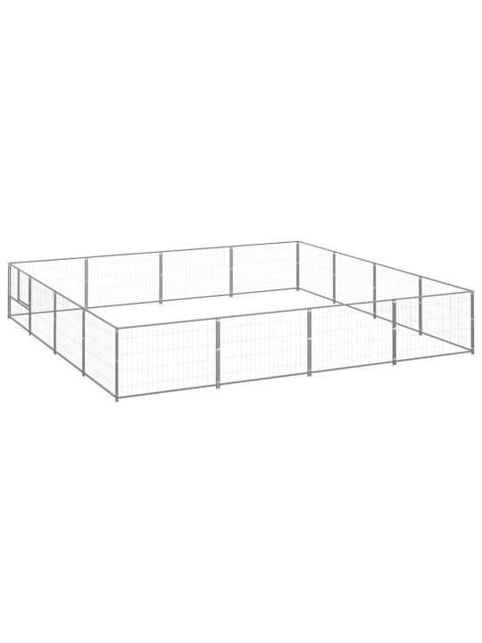 Voljeras šunims, sidabrinės spalvos, 16m², plienas