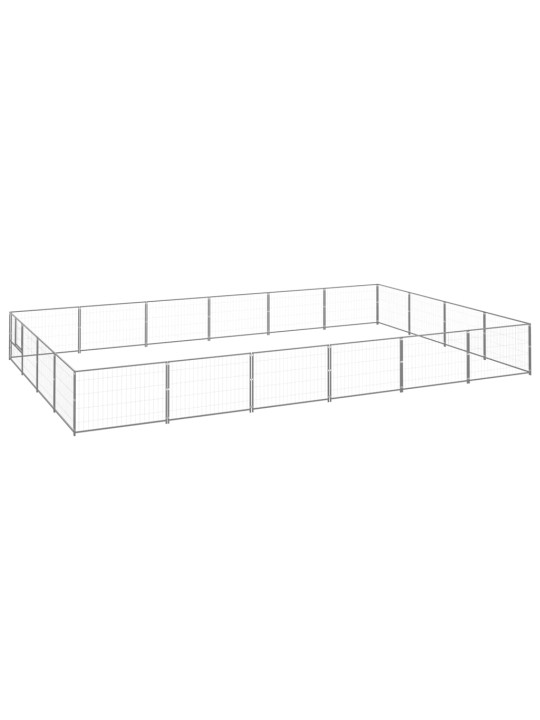 Voljeras šunims, sidabrinės spalvos, 24m², plienas