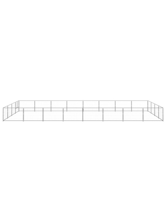 Voljeras šunims, sidabrinės spalvos, 32m², plienas