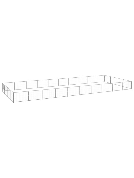 Voljeras šunims, sidabrinės spalvos, 40m², plienas