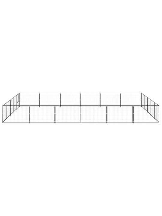 Voljeras šunims, juodos spalvos, 30m², plienas