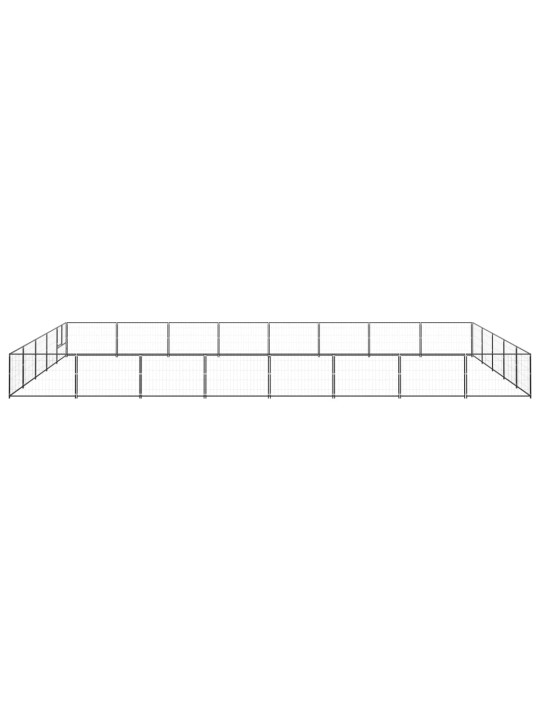 Voljeras šunims, juodos spalvos, 40m², plienas