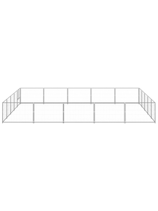 Voljeras šunims, sidabrinės spalvos, 25m², plienas