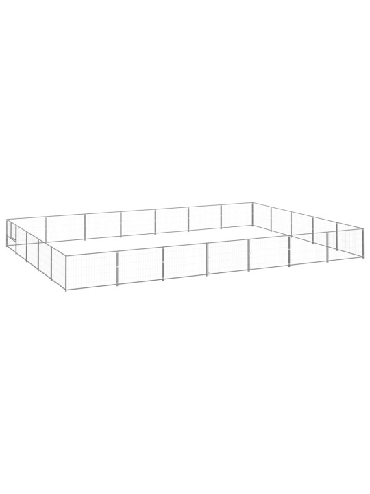 Voljeras šunims, sidabrinės spalvos, 35m², plienas