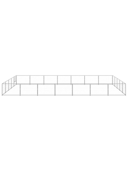 Voljeras šunims, sidabrinės spalvos, 35m², plienas