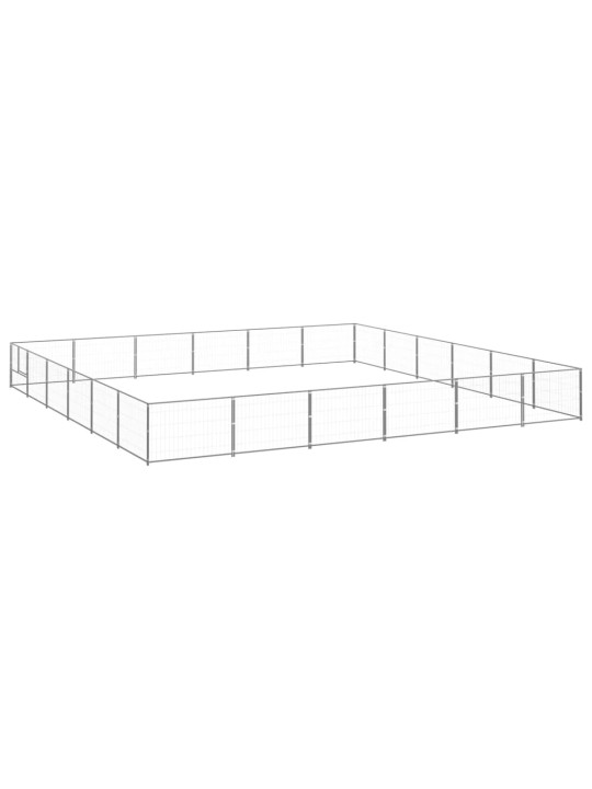 Voljeras šunims, sidabrinės spalvos, 36m², plienas