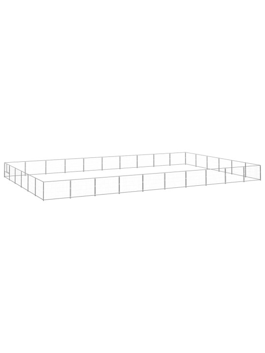 Voljeras šunims, sidabrinės spalvos, 60m², plienas