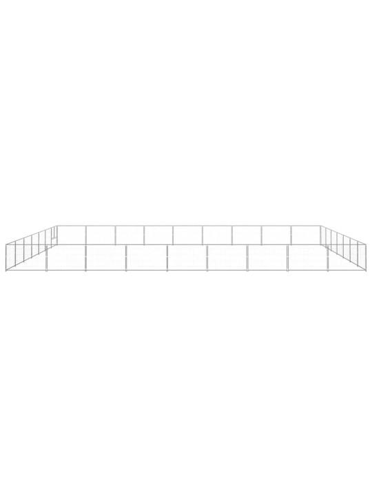 Voljeras šunims, sidabrinės spalvos, 63m², plienas
