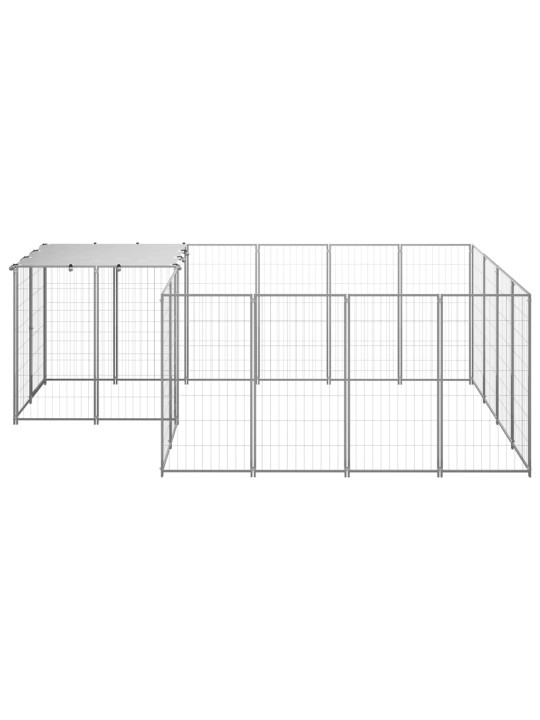 Voljeras šunims, sidabrinės spalvos, 6,05 m², plienas