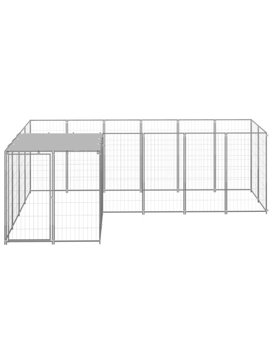Voljeras šunims, sidabrinės spalvos, 4,84 m², plienas