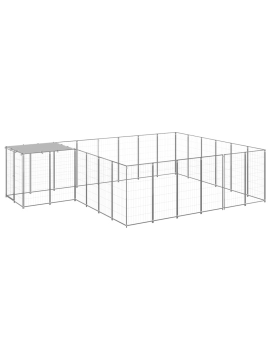Voljeras šunims, sidabrinės spalvos, 12,1 m², plienas