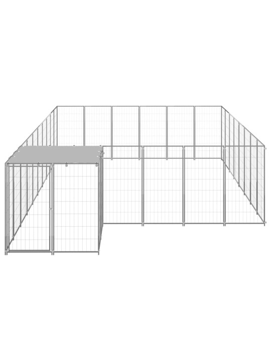 Voljeras šunims, sidabrinės spalvos, 15,73 m², plienas
