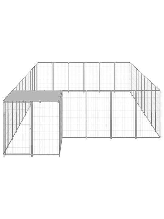 Voljeras šunims, sidabrinės spalvos, 19,36 m², plienas