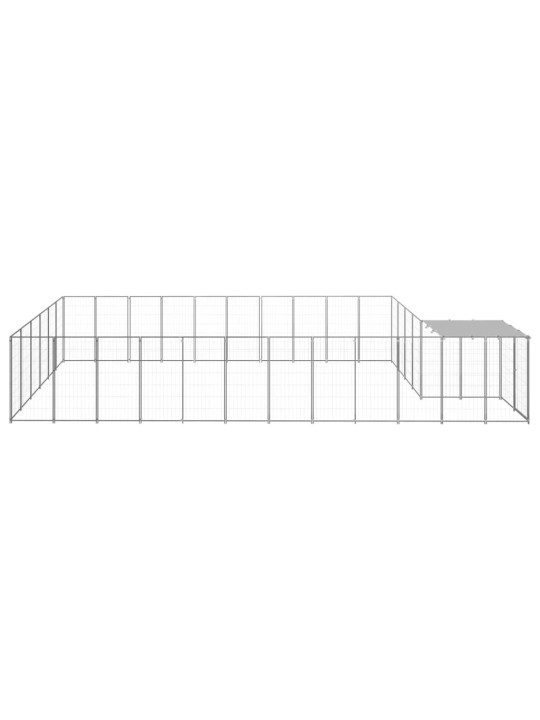 Voljeras šunims, sidabrinės spalvos, 19,36 m², plienas