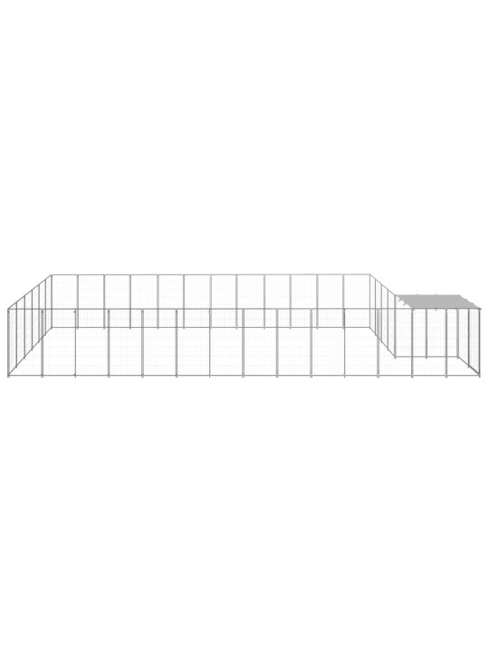 Voljeras šunims, sidabrinės spalvos, 22,99 m², plienas