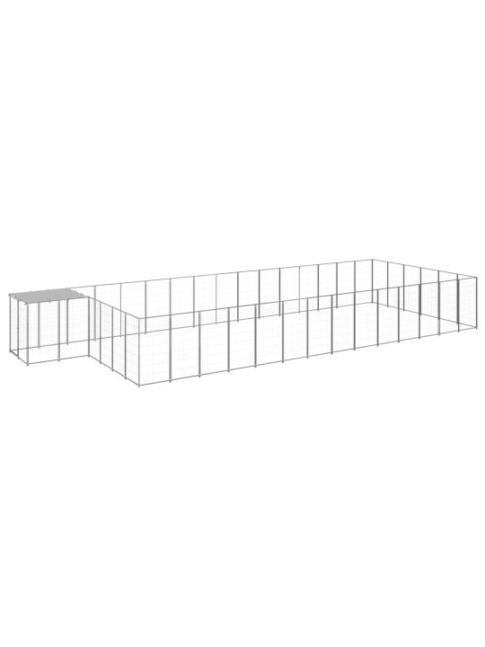 Voljeras šunims, sidabrinės spalvos, 26,62 m², plienas