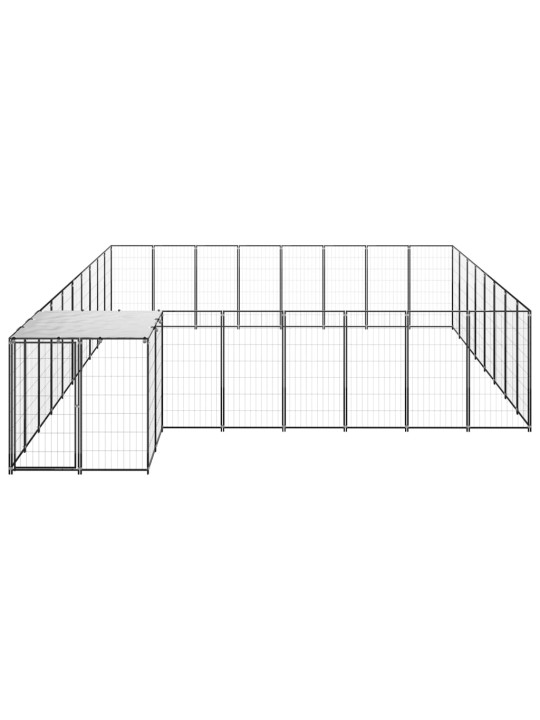 Voljeras šunims, juodos spalvos, 20,57 m², plienas
