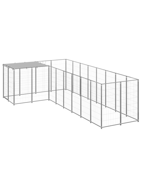 Voljeras šunims, sidabrinės spalvos, 6,05 m², plienas