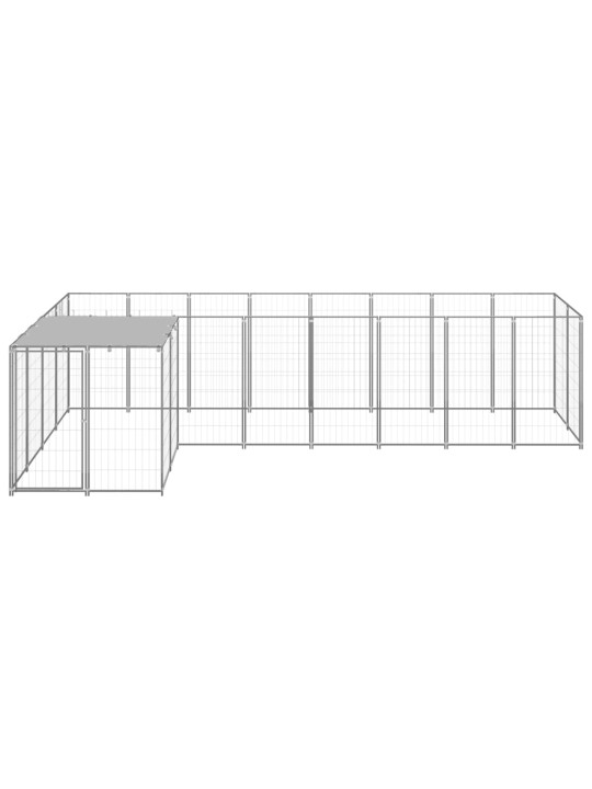 Voljeras šunims, sidabrinės spalvos, 6,05 m², plienas