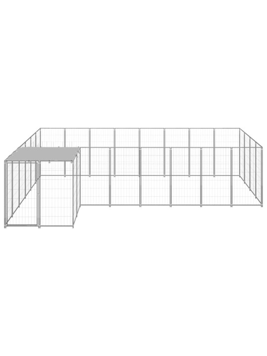 Voljeras šunims, sidabrinės spalvos, 10,89 m², plienas