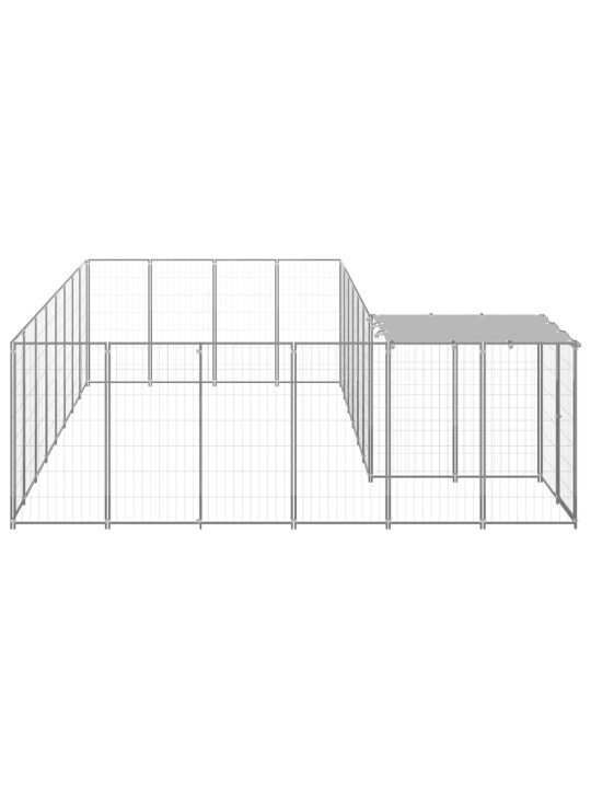 Voljeras šunims, sidabrinės spalvos, 10,89 m², plienas