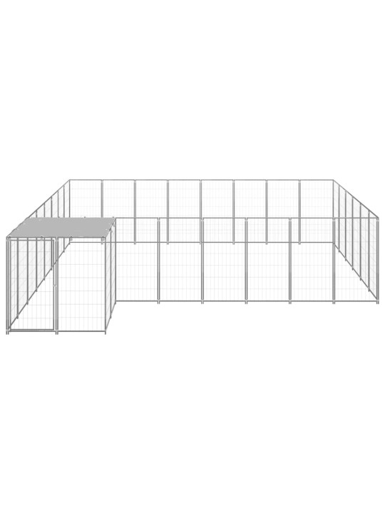 Voljeras šunims, sidabrinės spalvos, 15,73 m², plienas
