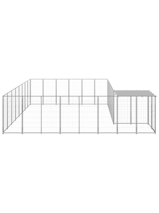 Voljeras šunims, sidabrinės spalvos, 15,73 m², plienas