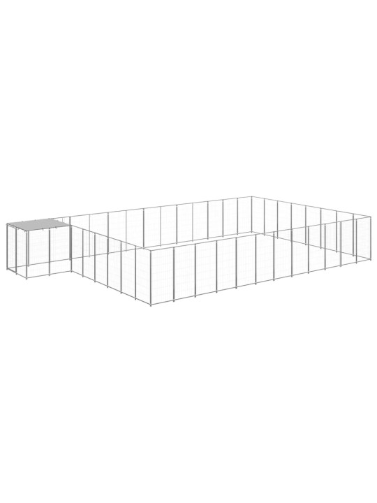 Voljeras šunims, sidabrinės spalvos, 30,25 m², plienas
