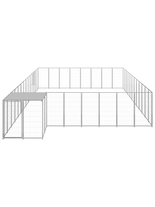 Voljeras šunims, sidabrinės spalvos, 30,25 m², plienas