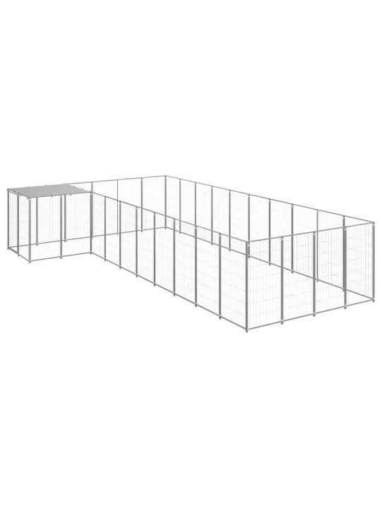 Voljeras šunims, sidabrinės spalvos, 13,31m², plienas